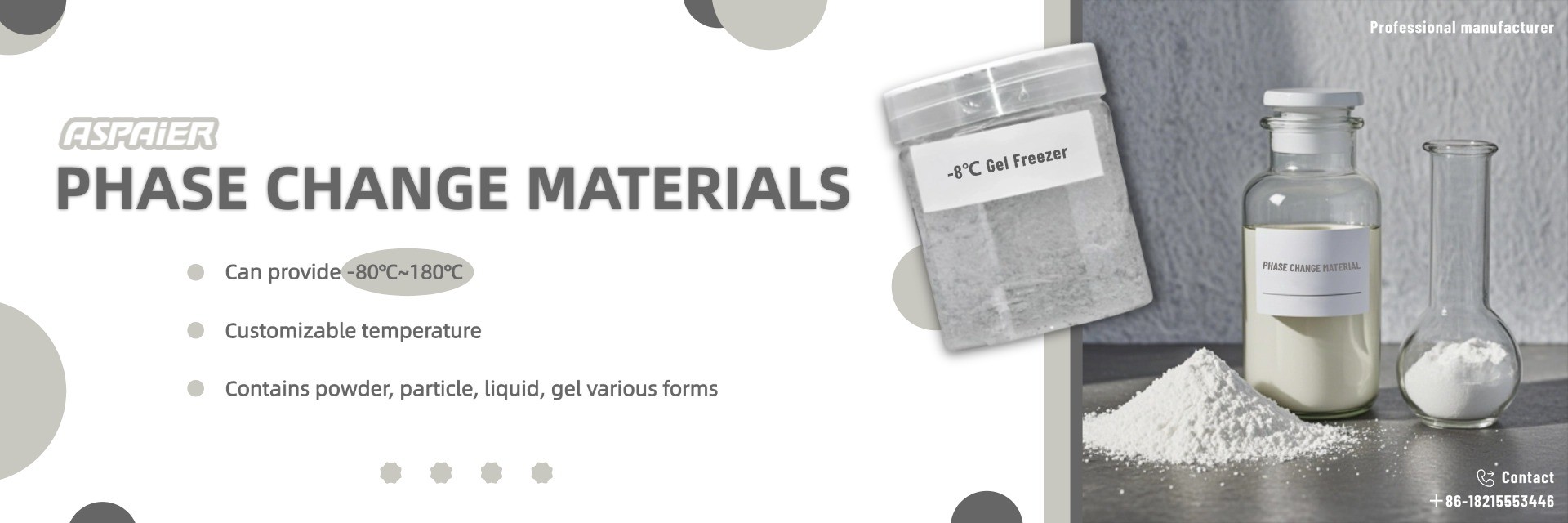 calidad PCM dedicado para la cadena de frío fábrica