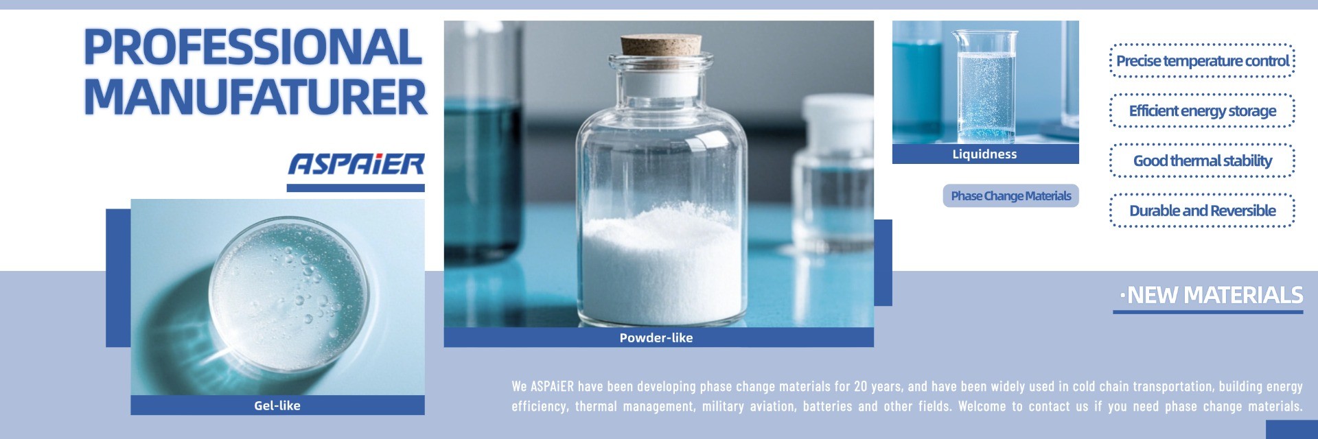 calidad PCM dedicado para la cadena de frío fábrica